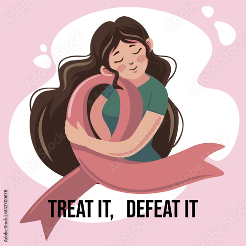 world breast cancer day. love our body's health. treat cancer and beat it