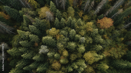 Aerial top view forest tree, Rainforest ecosystem and healthy environment concept and background