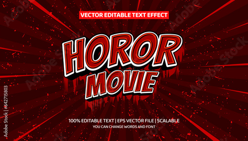 editable text effect, Horror 3d cartoon style 