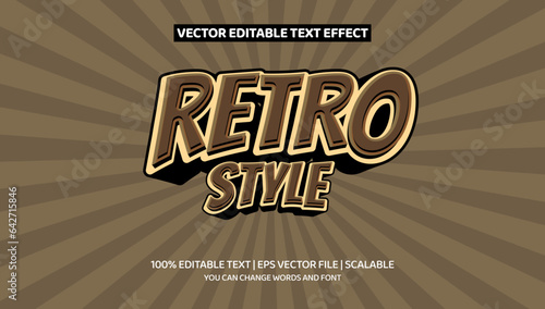 editable text effect, Retro 3d cartoon style 