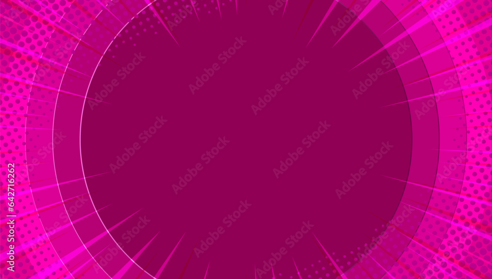 pink abstract comic background with circles and zoom line element pink abstract comic background with circles and zoom line element