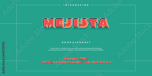 Modern abstract digital alphabet font. Minimal technology typography, Creative urban sport fashion futuristic font and with numbers. vector illustration