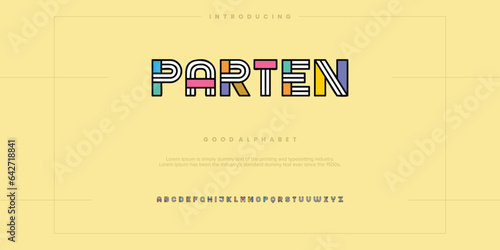 Modern abstract digital alphabet font. Minimal technology typography, Creative urban sport fashion futuristic font and with numbers. vector illustration