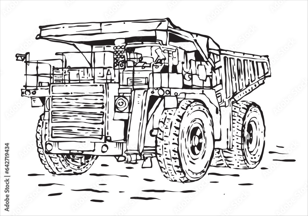Heavy mining vehicle Vector Illustration 