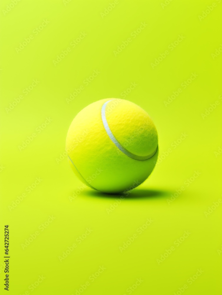 Professional Tennis ball Sports Equipment Photorealistic Vertical Illustration. Sporting Gear Ai Generated Bright Illustration with Active Game Tennis ball Sports Equipment.