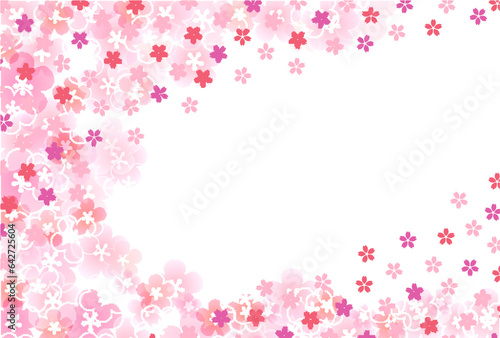 桜　梅　年賀状　春　背景