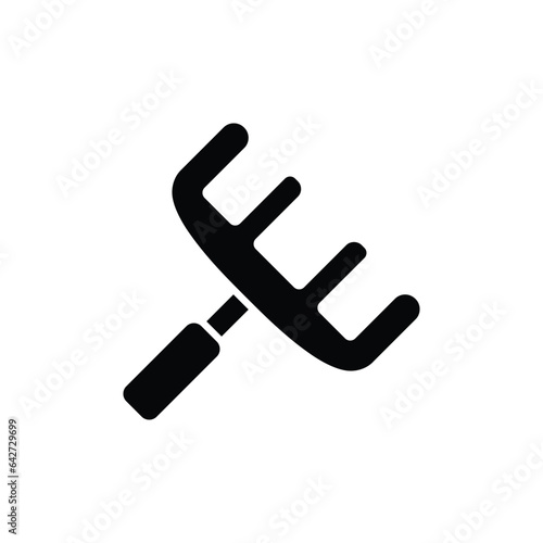 rake icon. solid icon