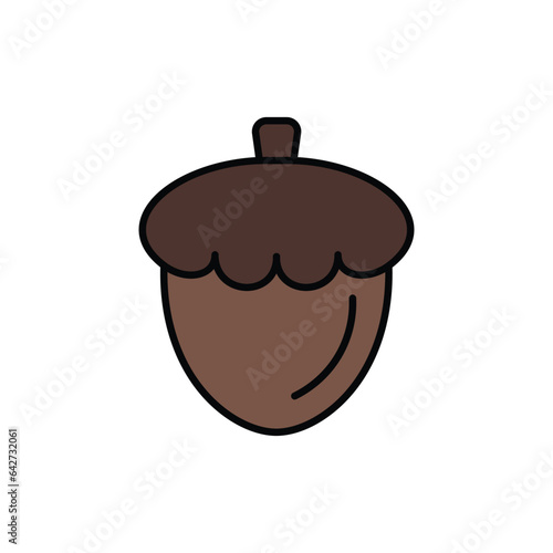 hazelnut icon. filled outline icon