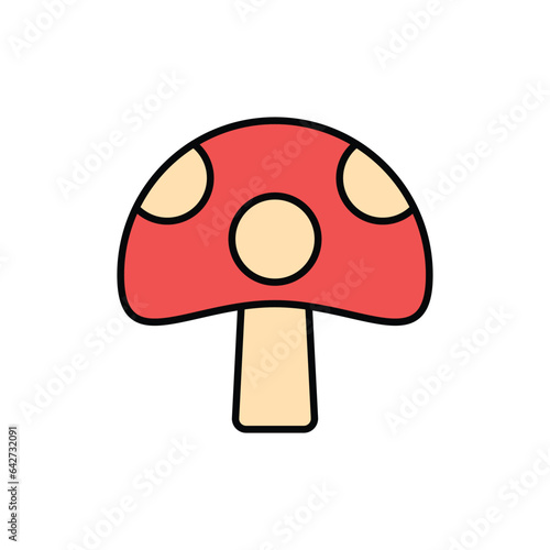 Mushroom icon. filled outline icon