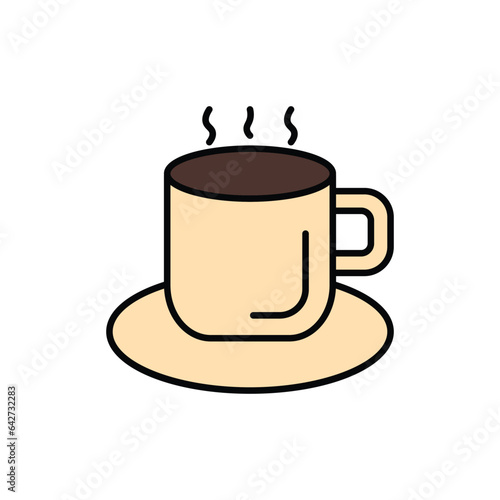 coffee icon. filled outline icon