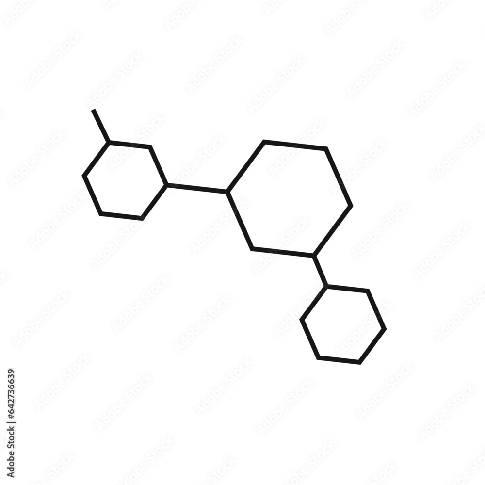 Vector molecular logo icon on white background Vector molecular logo icon on white background