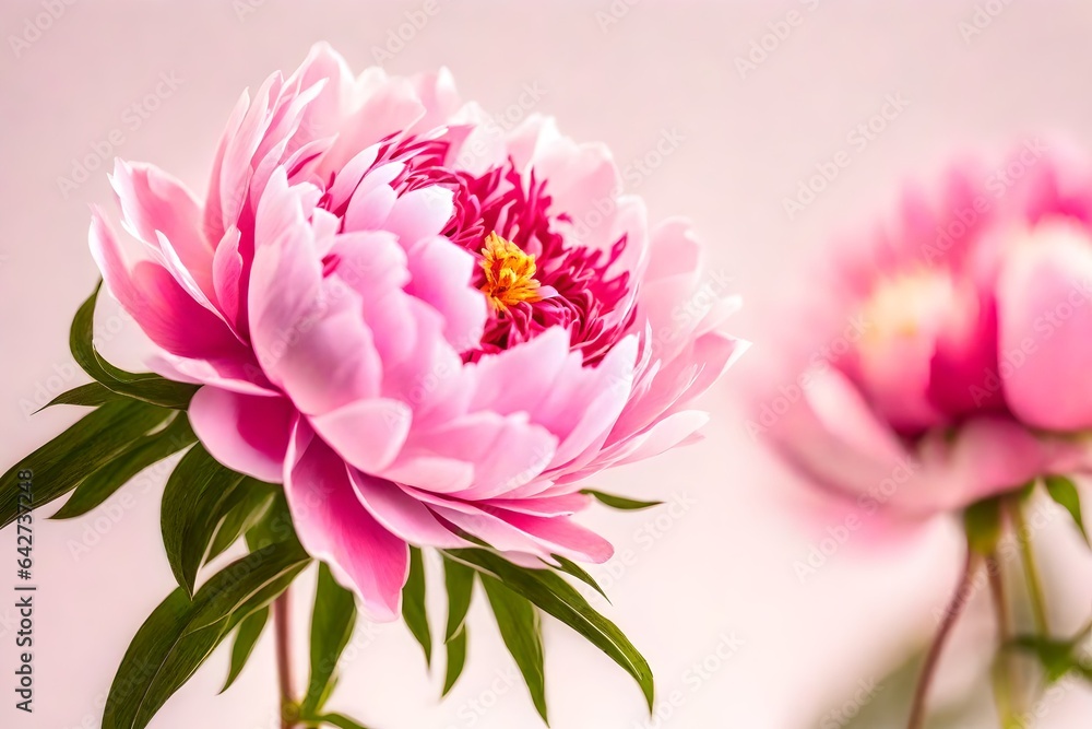 Artistic shot of peony flower, Blushing Pink Color beautiful flowers background