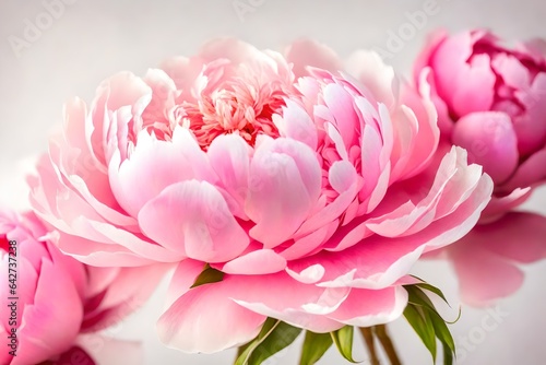 Artistic shot of peony flower  Blushing Pink Color beautiful flowers background