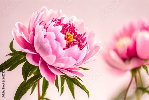 Artistic shot of peony flower, Blushing Pink Color beautiful flowers background