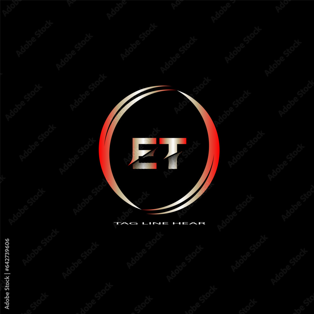 creative letter logo. gradient logo design with black background for your company.