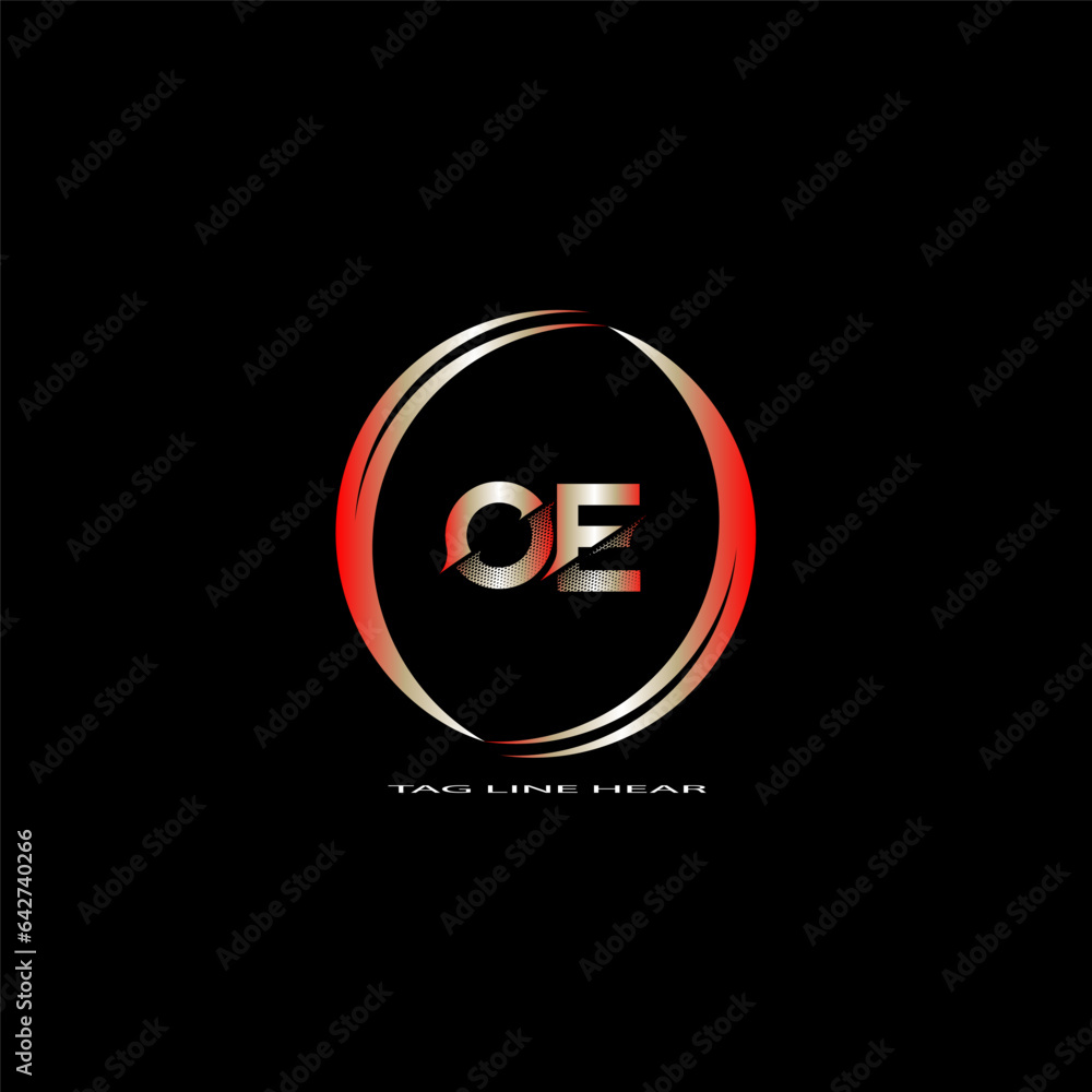 Fototapeta premium creative letter logo. gradient logo design with black background for your company.