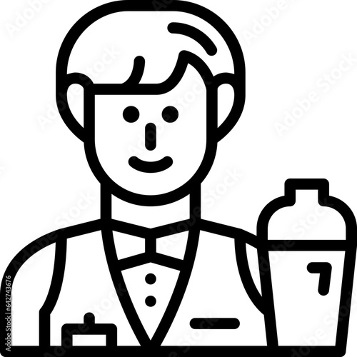 bartender line icon