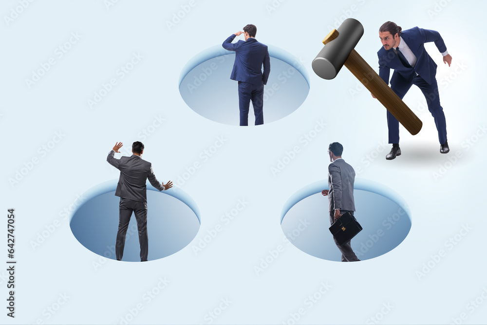 Game of mole hole in the business environment Game of mole hole in the business environment