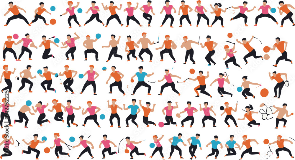pattern of people sport icon pattern of people sport icon