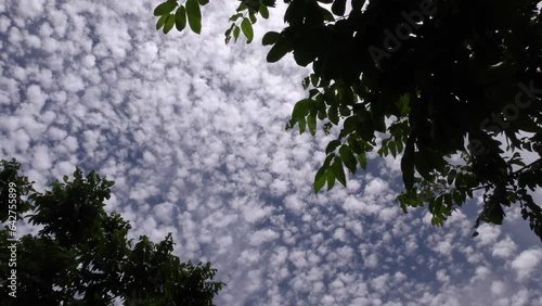 青空に変わった雲