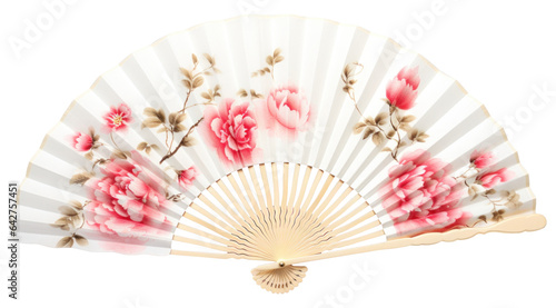 White chinese fan isolated.