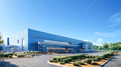 Obraz na płótnie 青空と大規模な工場