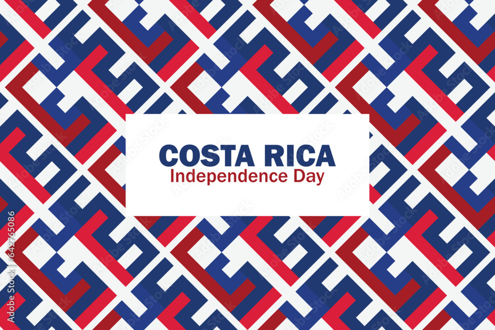 Happy Costa Rica Independent Day Vector Template Design Illustration