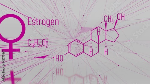 Visualization of particle interactions in the background of estrogen formulation.