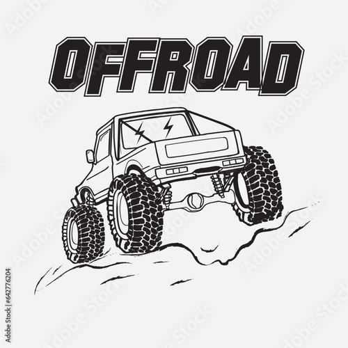 back Off road car logo template