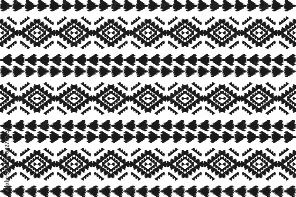 Geometric ethnic ikat seamless pattern traditional. Fabric American, mexican style. Design for background, wallpaper, illustration, fabric, clothing, carpet, textile, batik, embroidery. Geometric ethnic ikat seamless pattern traditional. Fabric American, mexican style. Design for background, wallpaper, illustration, fabric, clothing, carpet, textile, batik, embroidery.