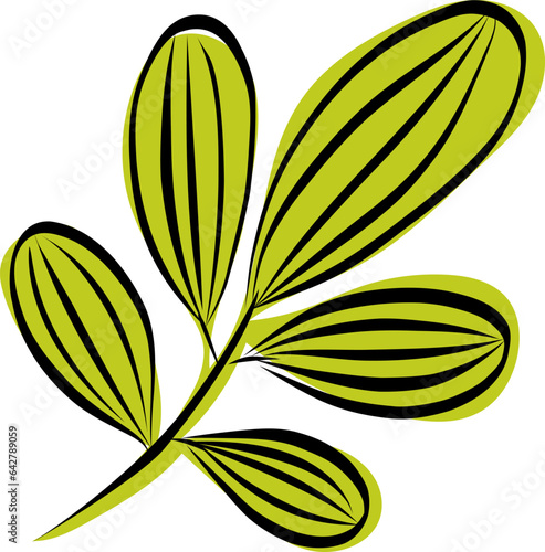 Colorful autumn leaves. Simple cartoon flat style. Isolated on white background vector illustration. Design for stickers, logo, web and mobile app.