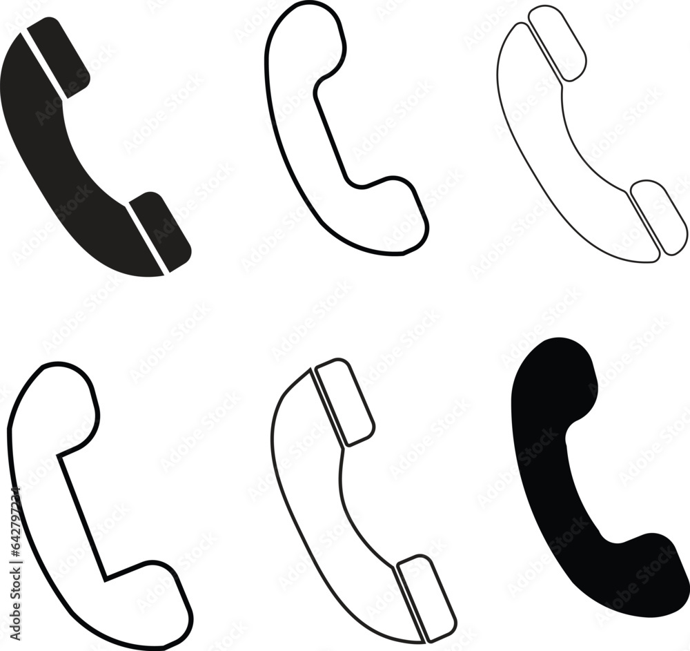 Vecteur Stock Contact us, Telephone, communication, icon in flat style