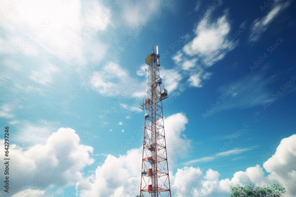 5g communication tower. Generative AI