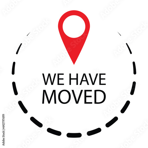 We have moved label or badge, pin location