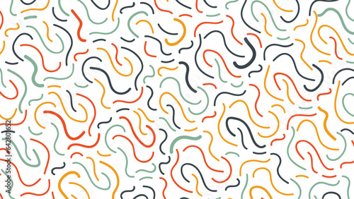colorful doodle art seamless pattern background design