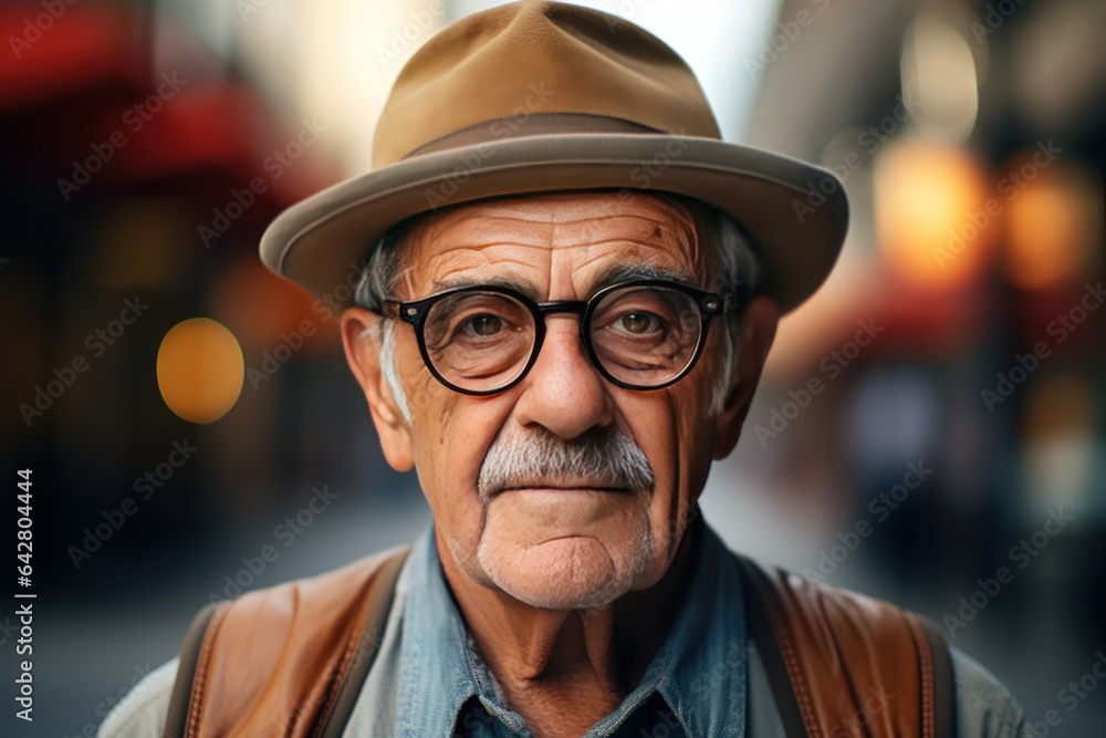 Portrait of The old Caucasian man's face was miserable. Portrait of The old Caucasian man's face was miserable.