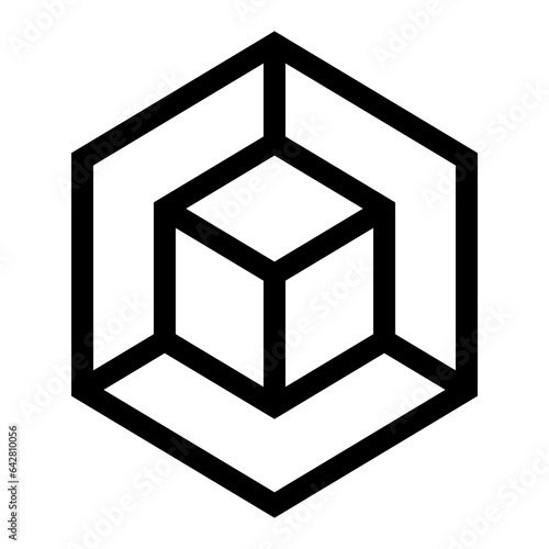 Abstract Hexagon Line Geometric Shape/Breeze block pattern