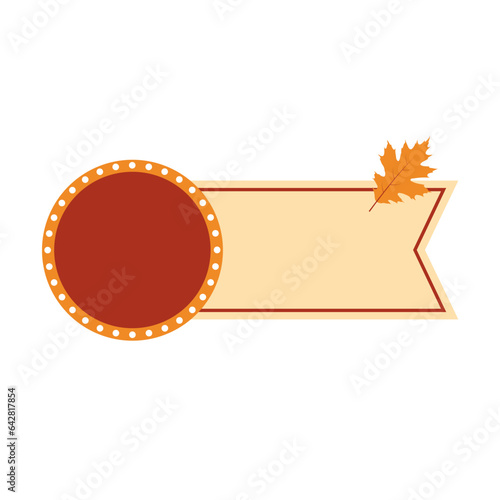 Label promotion with autumn leaf