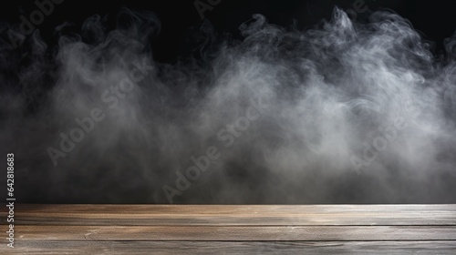 Empty wooden floor and wall background