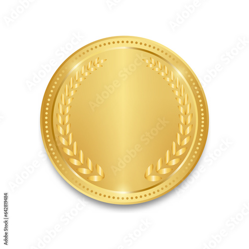 Gold Medal. The First Place Winner Award. Champion and Winning Concept. Vector Illustration. 