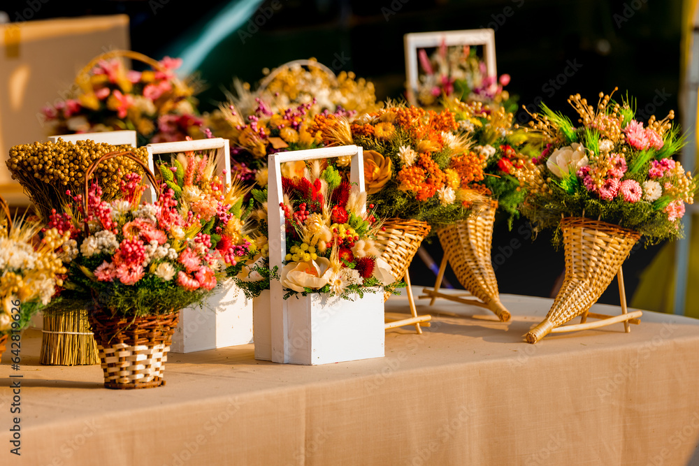 bouquet of flowers on the table