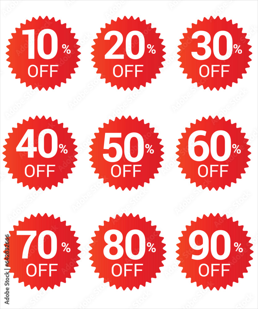 Up to 10 percent Discount. Round sticker badge with offer. Sale offer price sign. Special offer symbol. Save 10 percentages. Paper label banner. Discount tag adhesive tag. Vector Up to 10 percent Discount. Round sticker badge with offer. Sale offer price sign. Special offer symbol. Save 10 percentages. Paper label banner. Discount tag adhesive tag. Vector