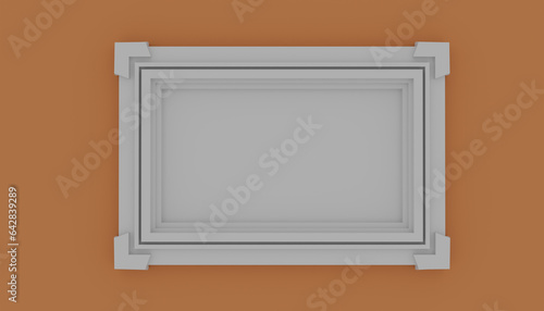 Obraz na płótnie Frame on the wall.3d illustration.