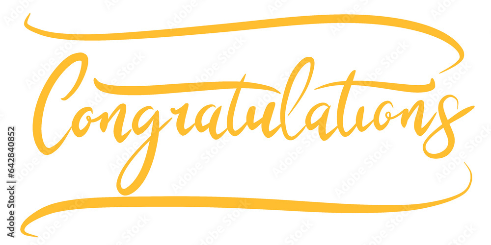Fototapeta premium Congratulations golden lettering