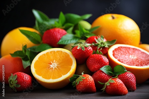 Juicy and ripe fruits. Fresh fruits assorted fruits colorful background. Vitamins natural nutrition concept. Selective focus.