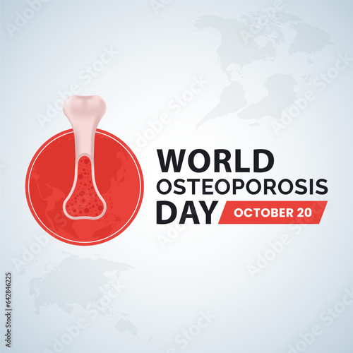 Vector world osteoporosis day background illustration