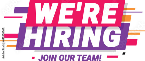 We're hiring. An ad for an advertising campaign at retail on the day of purchase. vector illustration