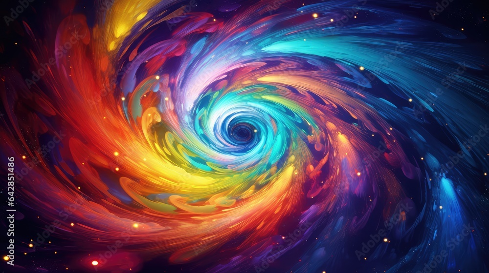 colorful cosmic galaxy background illustration. Generative AI colorful cosmic galaxy background illustration. Generative AI