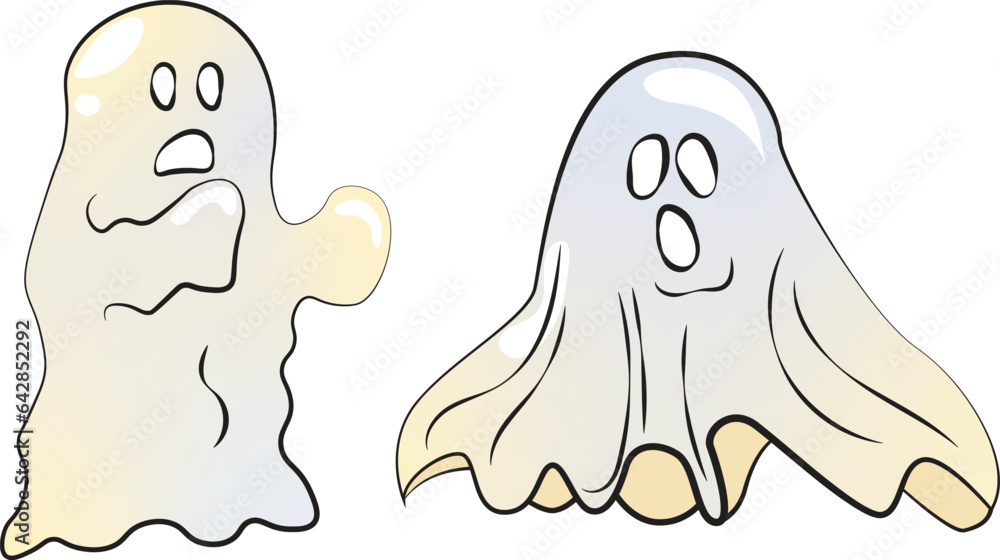 Ghost. Illustration for Halloween. Vector. Cartoon style Ghost. Illustration for Halloween. Vector. Cartoon style