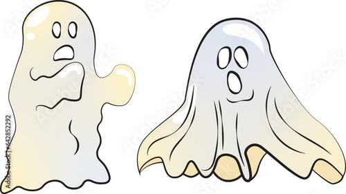 Ghost. Illustration for Halloween. Vector. Cartoon style